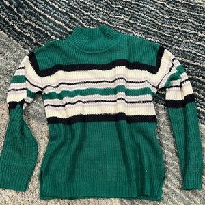 Joe Boxer green Striped Sweater Crewneck Long Sleeves